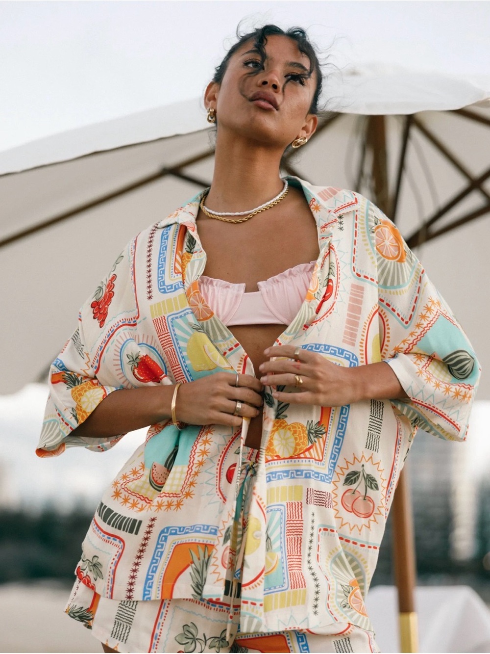 Petal and Pup Olena Shirt Agata Fruit Print